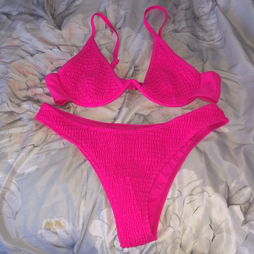 Hot pink bikini